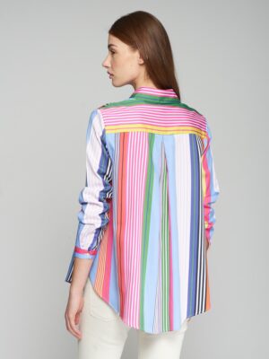 Camisa algodón rayas multicolor – Vilagallo