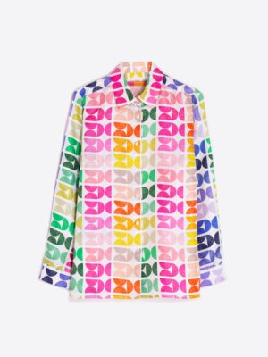 Camisa estampado multicolor seda – Vilagallo