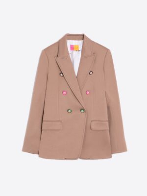 Blazer camel strech botones colores – Vilagallo