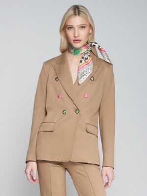 Blazer camel strech botones colores – Vilagallo