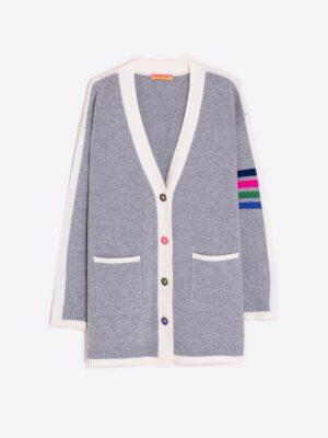 Cardigan lara merino gris punto – Vilagallo